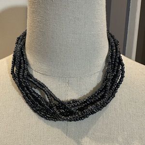 Beaded multi strand necklace